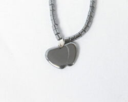 Hematite Double Heart Necklace