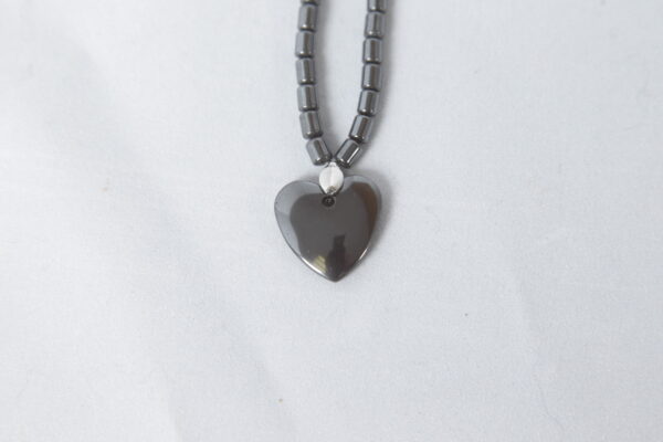 Natural Hematite Small Heart Necklace