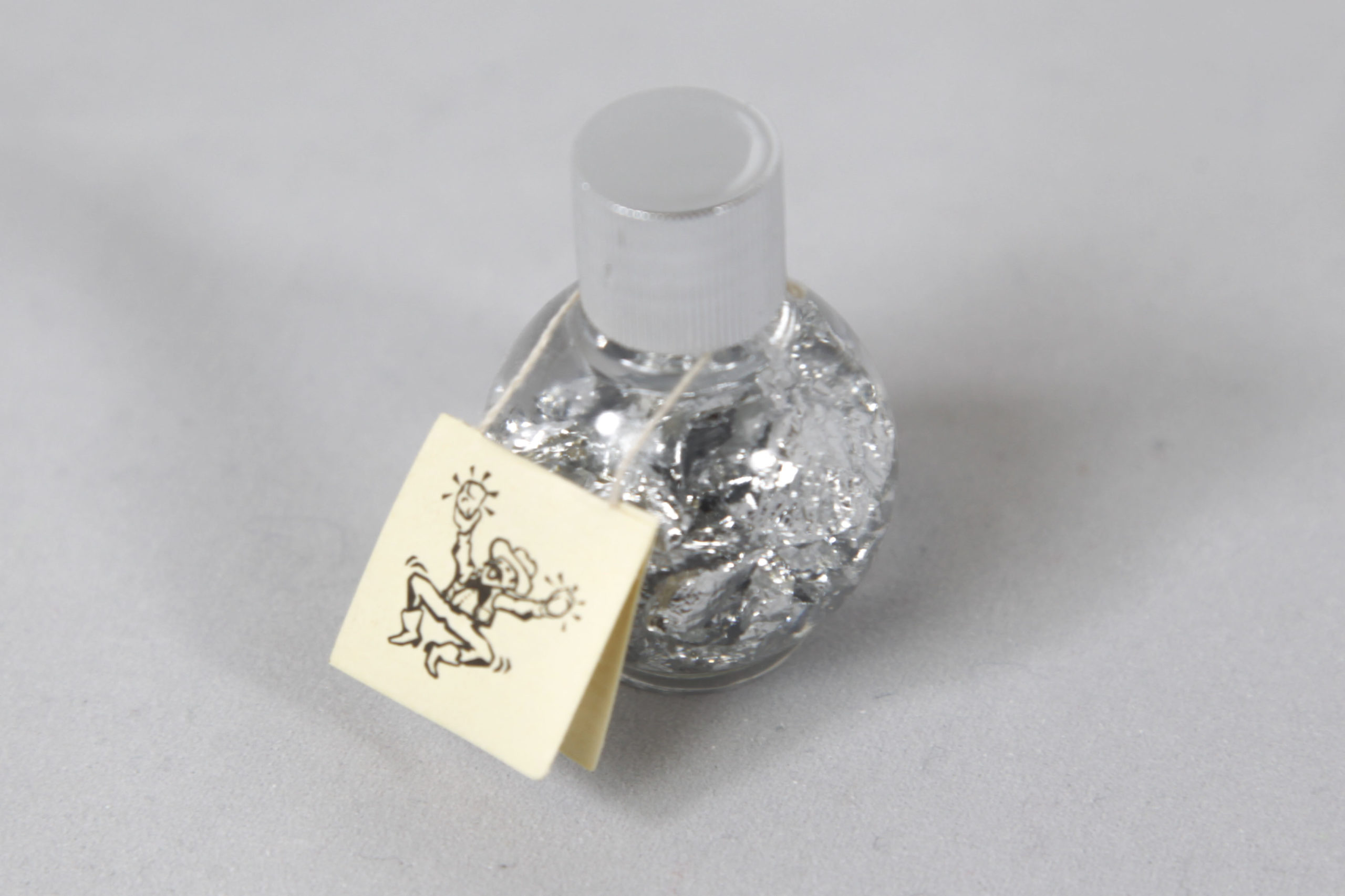 Real Silver Flake in glass bottle
