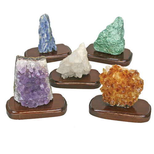 Mineral Points on Stand Amethyst Crystal 5 Piece Set