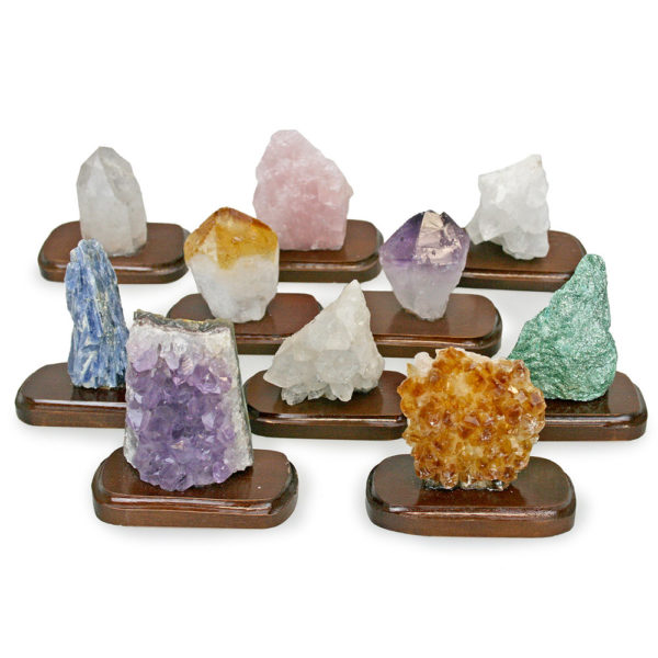 Mineral Points on Stand Amethyst Crystal 10 Piece Set