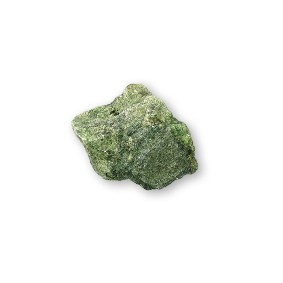 Diopside Rough Green Rock Geode