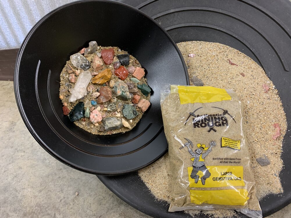 Large Gemstone Bag mining kit and sand