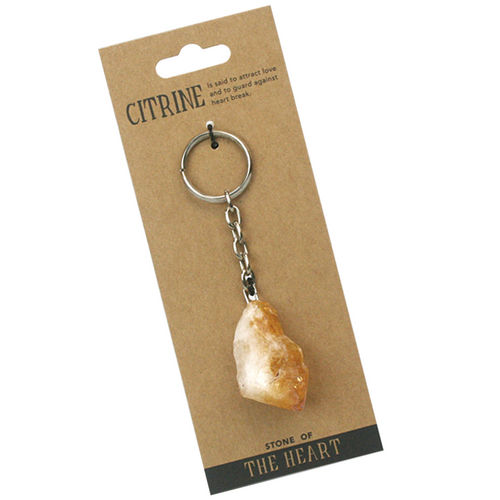 Citrine Stone Keychain Gift Geode