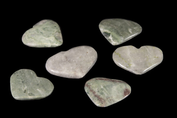 Green Onyx Heart Stones
