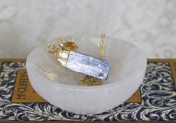 kyanite and citrine necklace