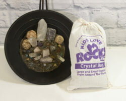 crystal bag with display pan