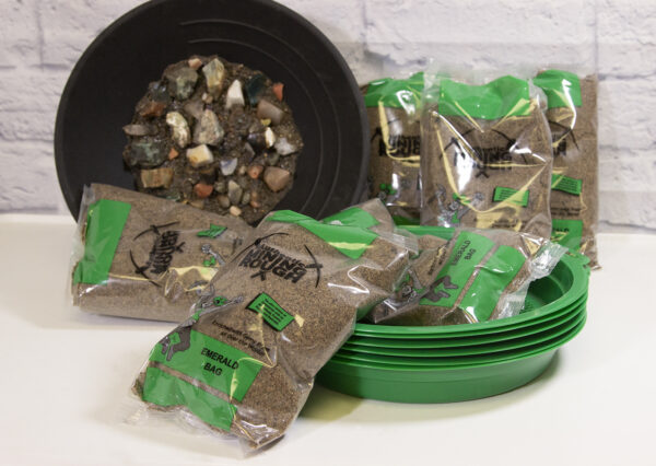 green emerald bag party pack with sifters