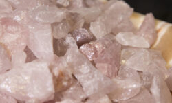 Natural Rough Rose Quartz Crystals 1 pound close view