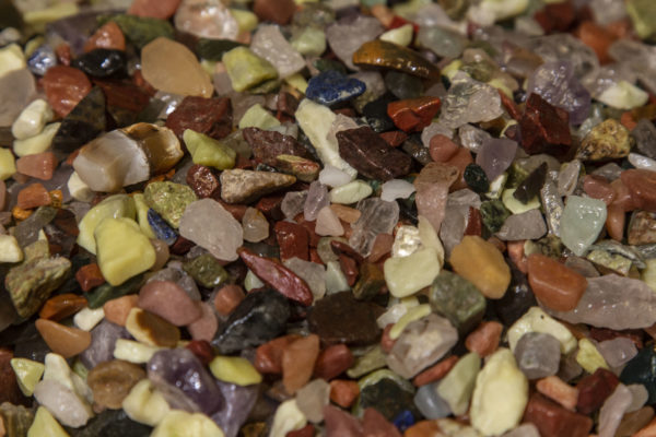 Natural Assorted Tumbled Stone Chips 1 half pound close view