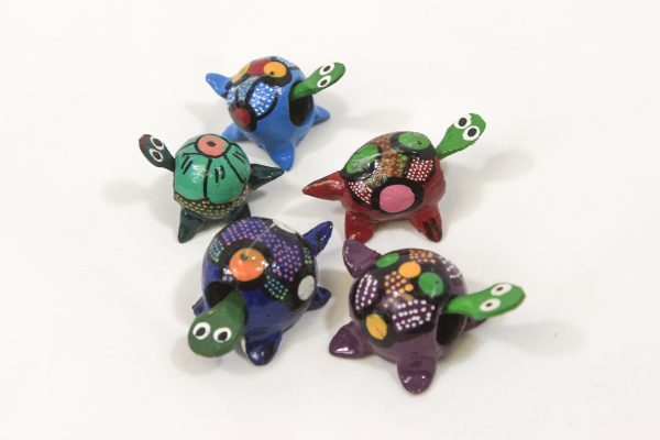 Five Assorted Looseneck Turtle Figurines