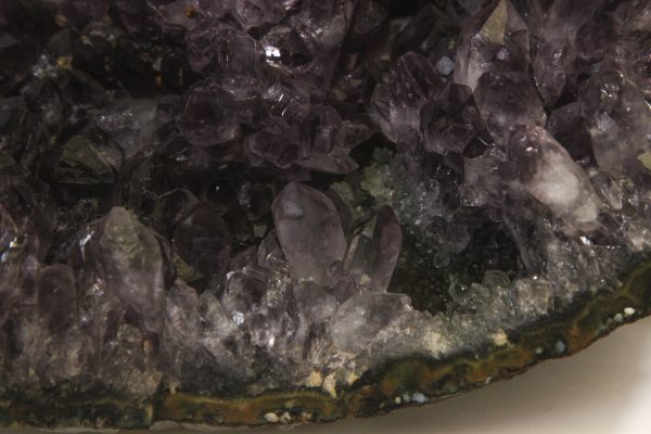 Large Amethyst Crystal Cluster Geode view of rock matrix