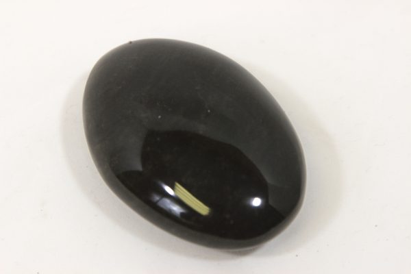 Black Obsidian Palm Stone with Gold Sheen