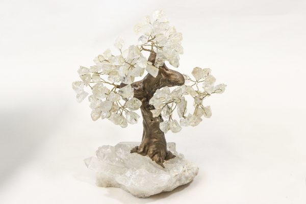 Large Crystal Point Gem Trees side view