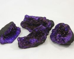 Purple Medium dyed Geode half top view