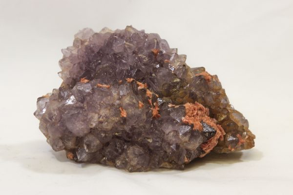 Amethyst Cluster with Barite Growth side view