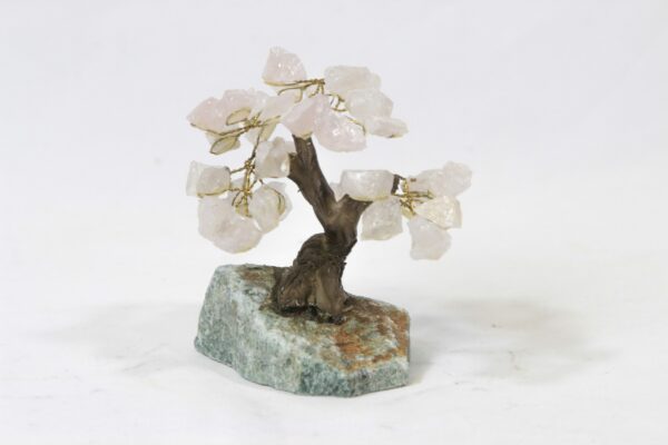 Small Rose Quartz Crystal Gemstone Tree