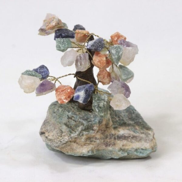 Small Mixed Gemstone Tree with Amazonite Base