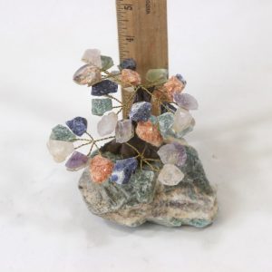 Mixed Gemstone Crystal Points Tree with Amazonite Base