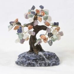 Medium Mixed Gemstone Crystal Points Tree with Sodalite Base