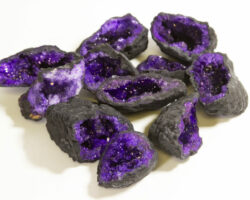 assorted small purple dyed geodes