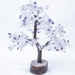 Amethyst/Rose Tree with Wood Base 500 chips