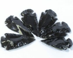 Set of Black Obsidian Arrowhead 2 inches