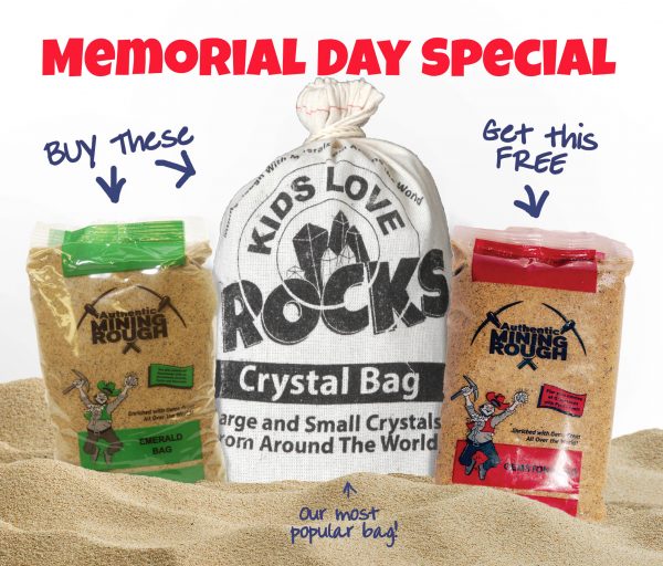 This is an image of the Kids Love Rocks Memorial Day 3-Bag Special