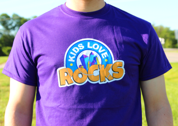 Child wearing Kids Love Rocks T-shirt