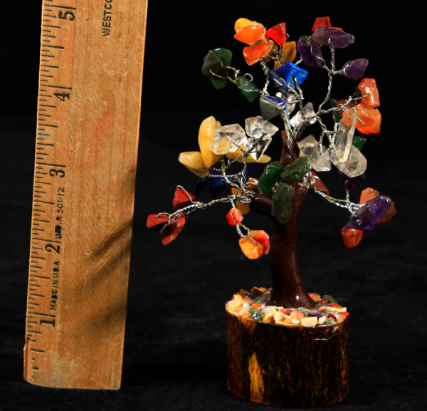 60 Chip Mixed Gemstone Tree with ruler