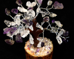 60 Chip Crystal and Amethyst Gemstone Tree