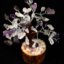 60 Chip Crystal and Amethyst Gemstone Tree