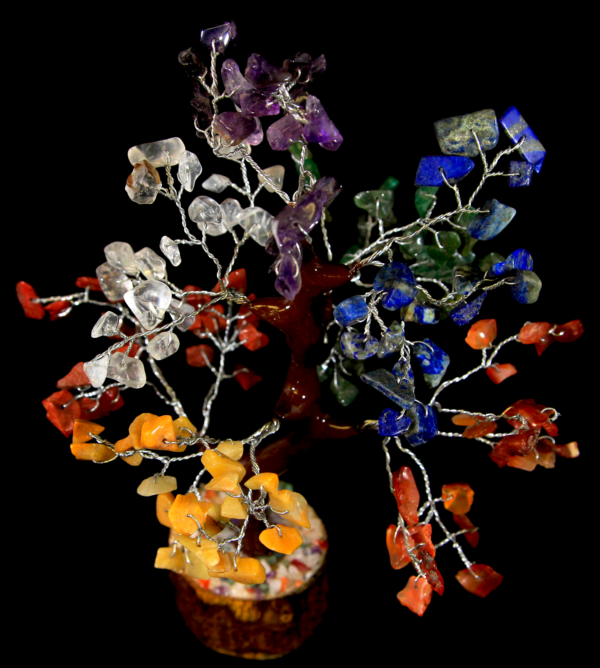 160 Chip Mixed Gemstone Tree top view