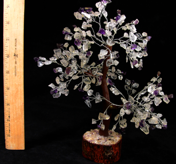 300 Chip Crystal and Amethyst Tree with ruler