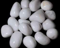 1lb of Medium Tumbled White Agate (26mm-32mm)