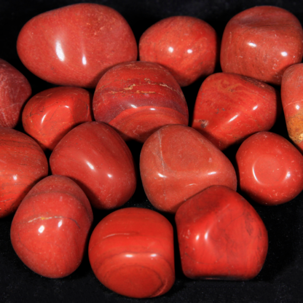 1lb of Tumbled Medium Red Jasper (26mm-32mm)