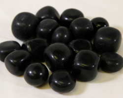 1lb of Tumbled Black Obsidian, Medium (26mm-32mm)