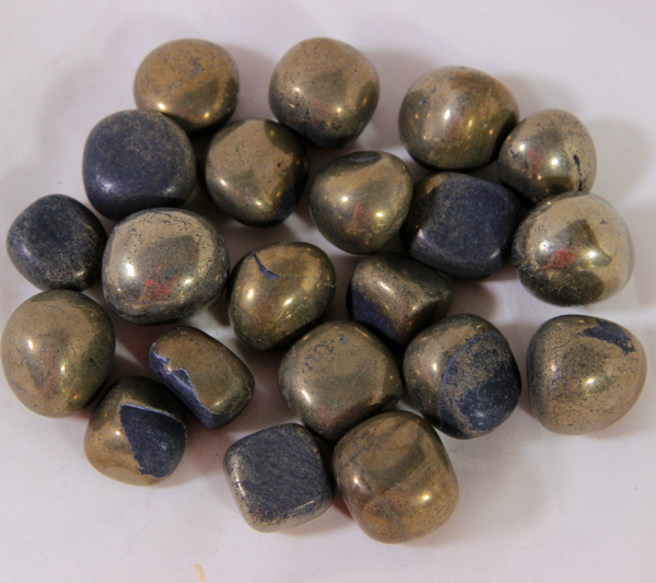 Pile of Small Tumbled Pyrite Stones