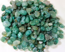 Pile of Tumbled Green Glass Stones
