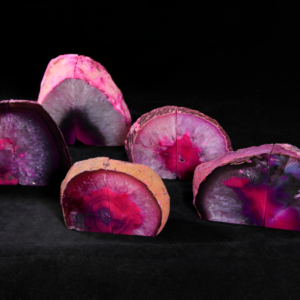Pink Dyed Agate Bookends, Medium