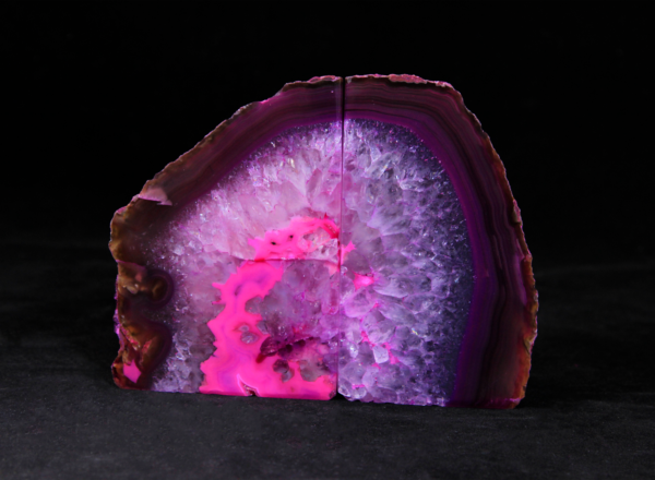Pair of Medium Pink Agate Bookends