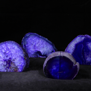 Purple Dyed Agate Bookends, Medium