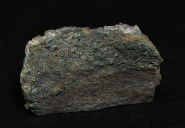 Amethyst Crystal Cluster embedded in green rock matrix