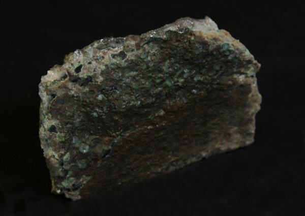 Amethyst Crystal Cluster embedded in green rock matrix