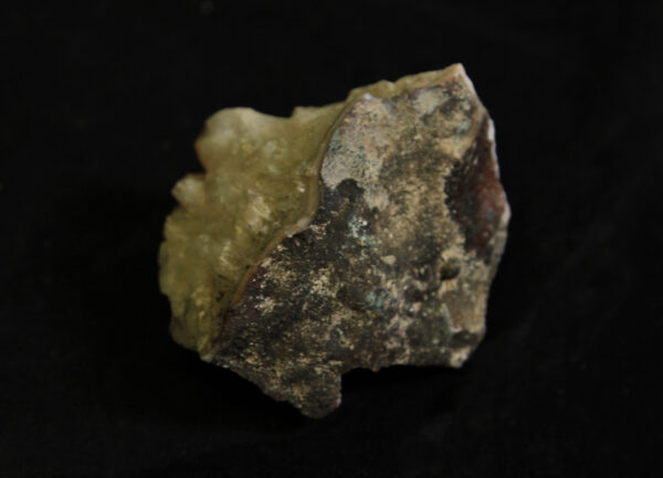 Small White Amethyst Crystal Cluster in green rock matrix