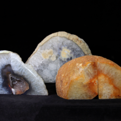Three pairs of Large Agate Bookends