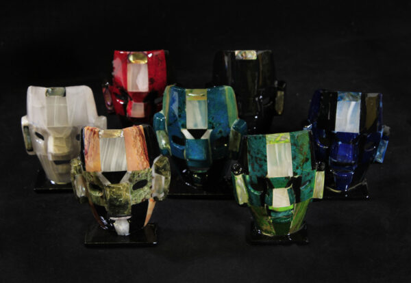 Set of several decorative crystal masks