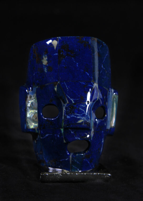 Dark blue decorative crystal mask