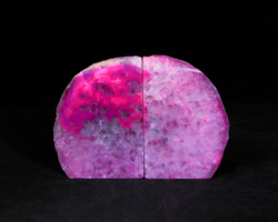 Pink Dyed Agate Bookend, Small
