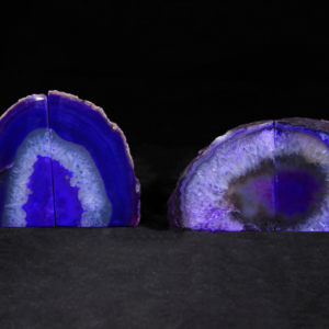 Purple Dyed Agate Bookends, Small